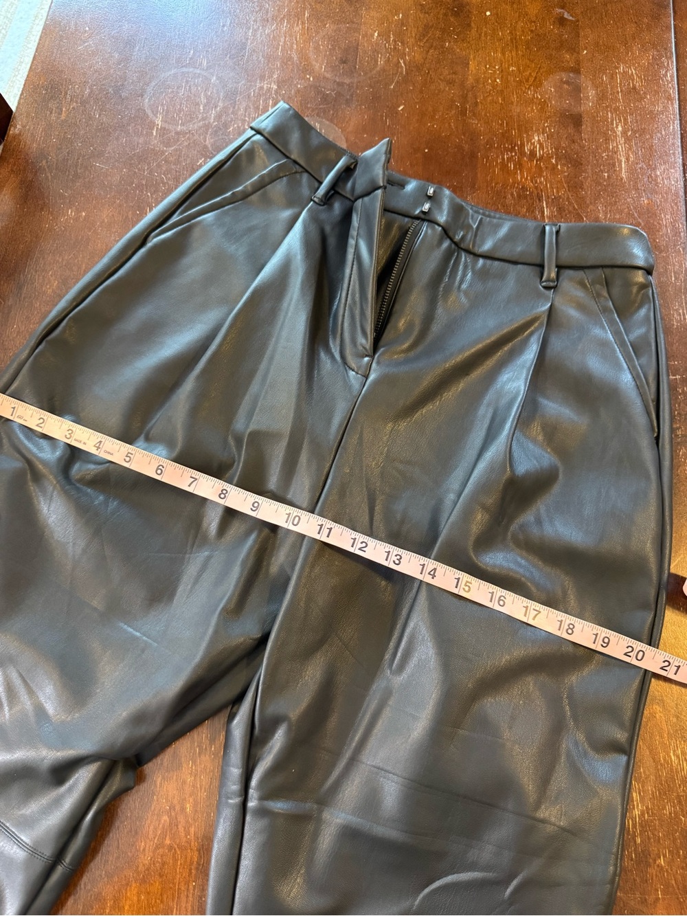 Reitmans Black Faux Leather Tapered Pants - Picture 8 of 10